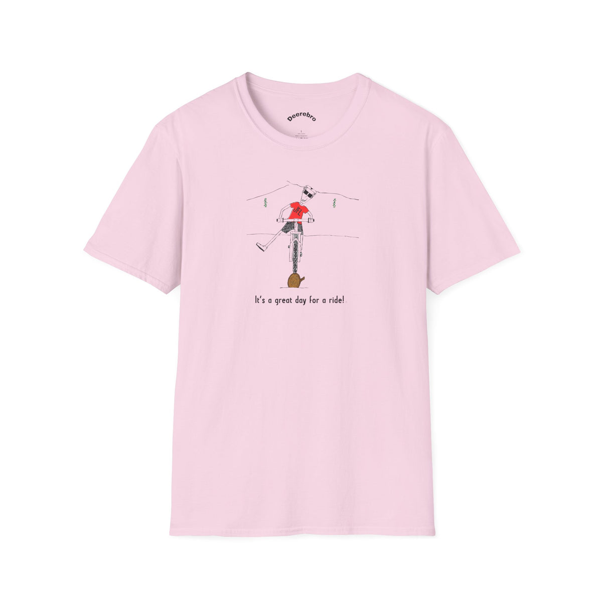 Log Skinny Tee – Mountain Bike Trail Graphic Shirt