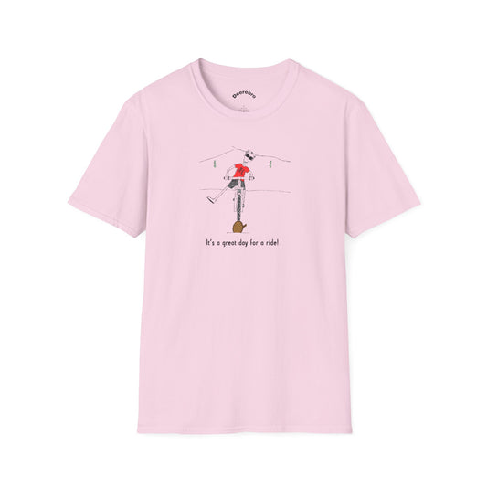 Log Skinny Tee – Mountain Bike Trail Graphic Shirt