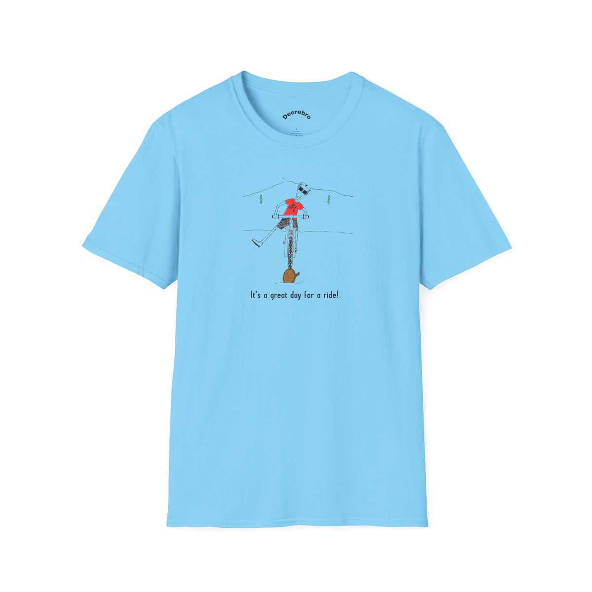 Log Skinny Tee – Mountain Bike Trail Graphic Shirt
