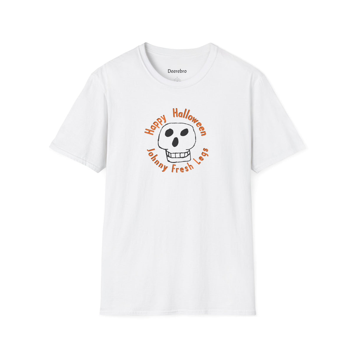 Happy Halloween Tee – Johnny Fresh Legs Skull Graphic Shirt