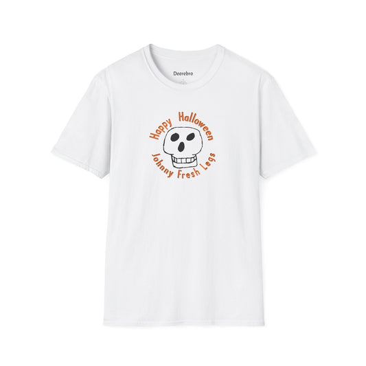 Happy Halloween Tee – Johnny Fresh Legs Skull Graphic Shirt