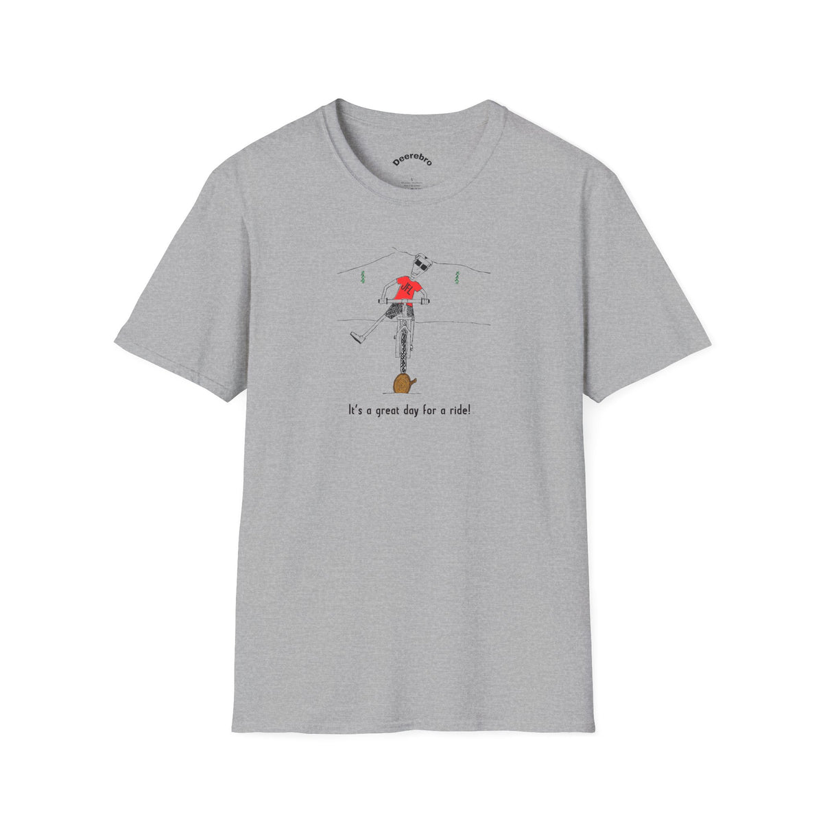 Log Skinny Tee – Mountain Bike Trail Graphic Shirt