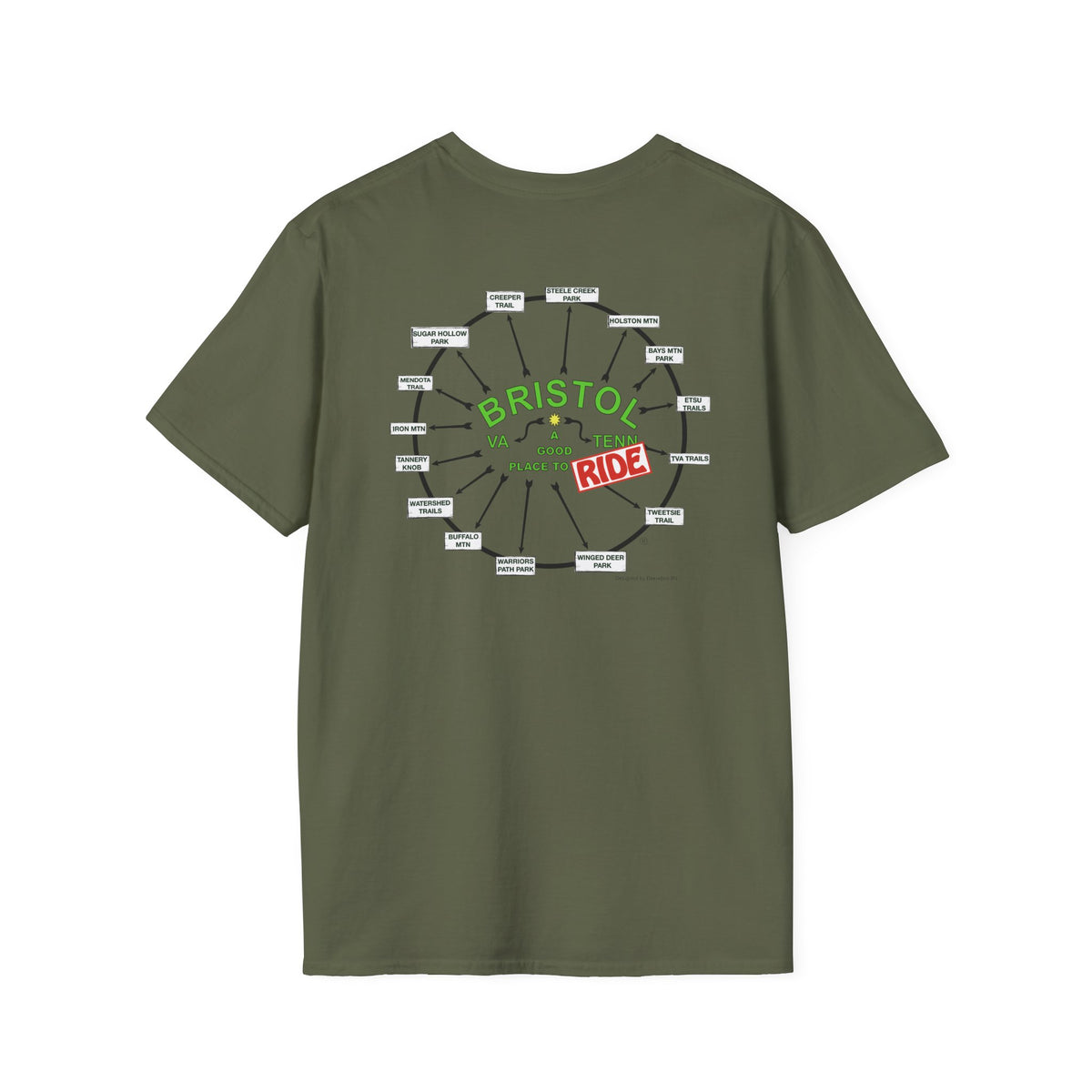 A Good Place to Ride Tee – Bristol TN-VA Cycling Shirt