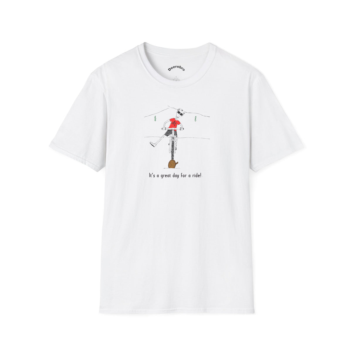 Log Skinny Tee – Mountain Bike Trail Graphic Shirt