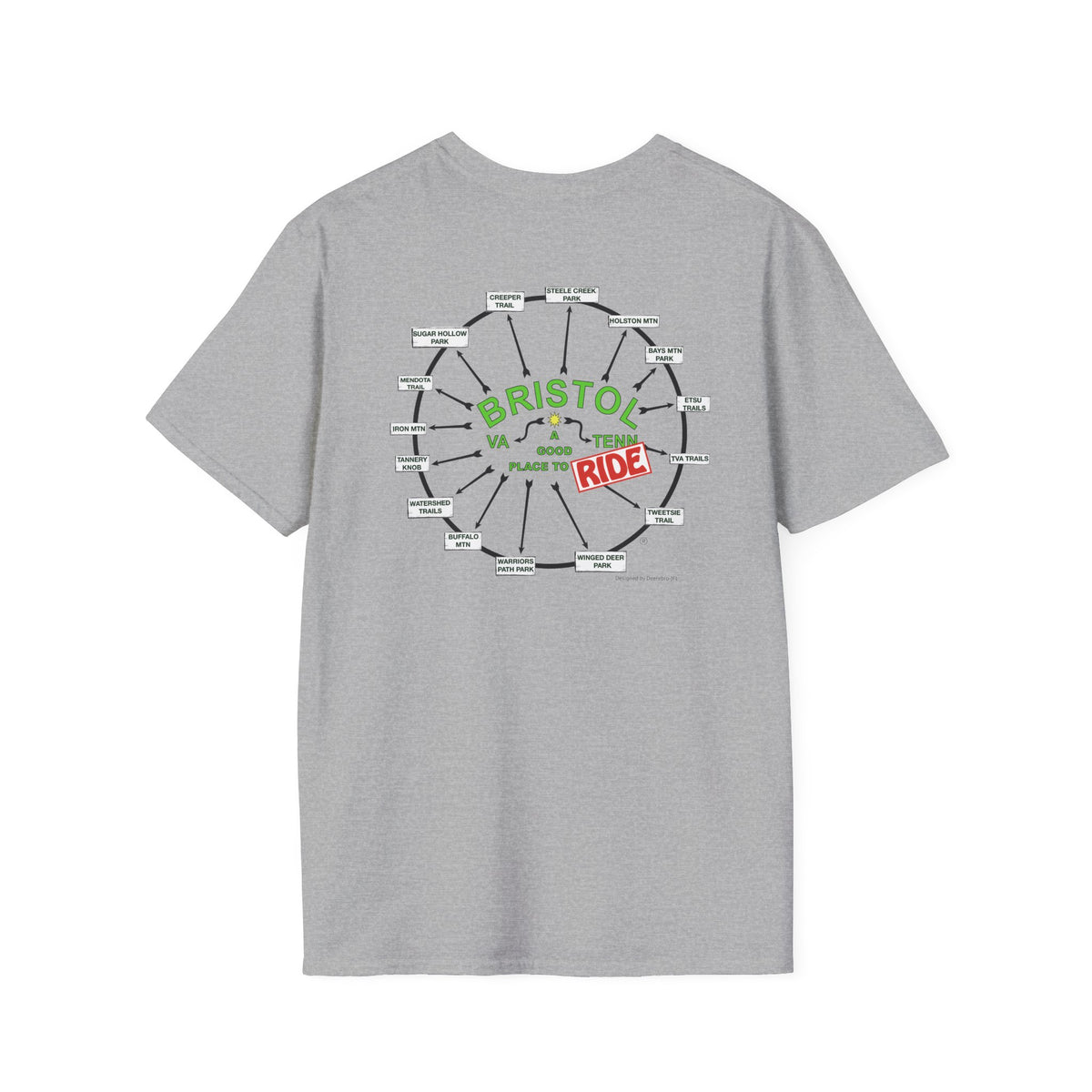 A Good Place to Ride Tee – Bristol TN-VA Cycling Shirt
